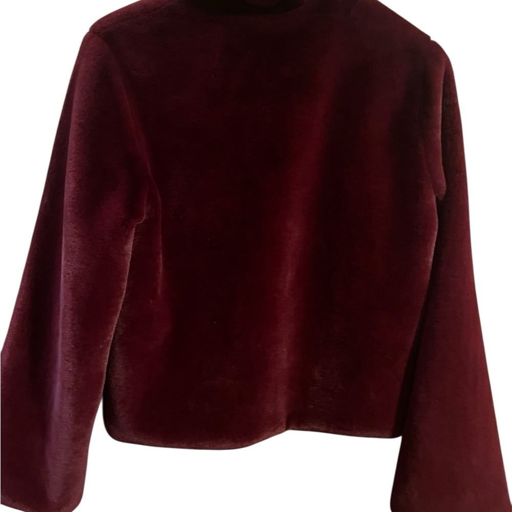 a new day Deep Red Teddy Jacket - Picture 2 of 4